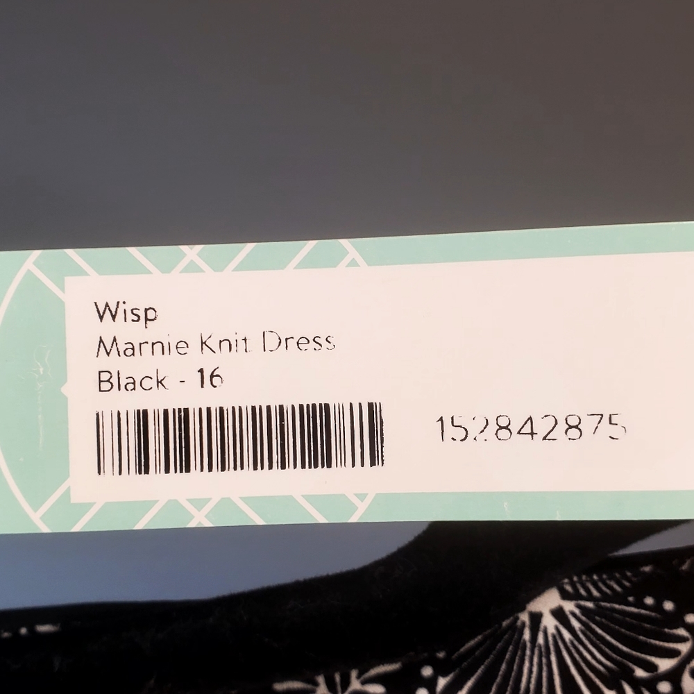 Wisp Stitchfix Marnie Knit Black and White Pattern Dress Size 16 - Picture 4 of 7
